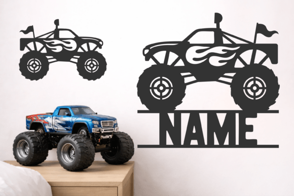 Download Monster Truck Svg Round Sign Laser Cut - Sign laser Collection